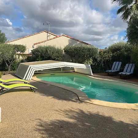 فيلة Agence Jf Immo - Climatisee Avec Piscine Privee Proche Vias Menage Inclus Wifi V0840 *