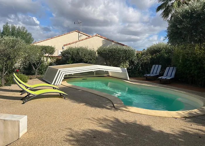 וילה Agence Jf Immo - Villa Climatisee Avec Piscine Privee Proche Des Plages Menage Inclus Wifi V0840 *